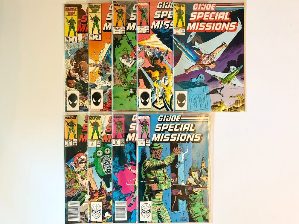 GI Joe Special Missions Comic Lot Marvel 1986–1989 Issue 2, 3, 4, 5, 7, 8, 9, 17